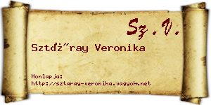 Sztáray Veronika névjegykártya